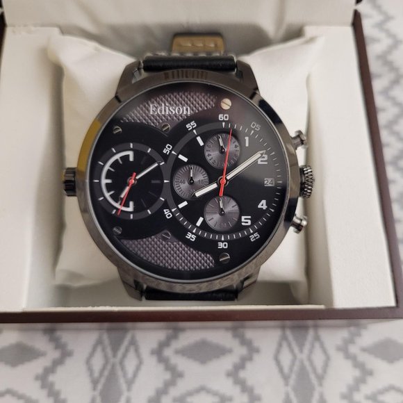 Edison men's watch. NWOT - Picture 2 of 5